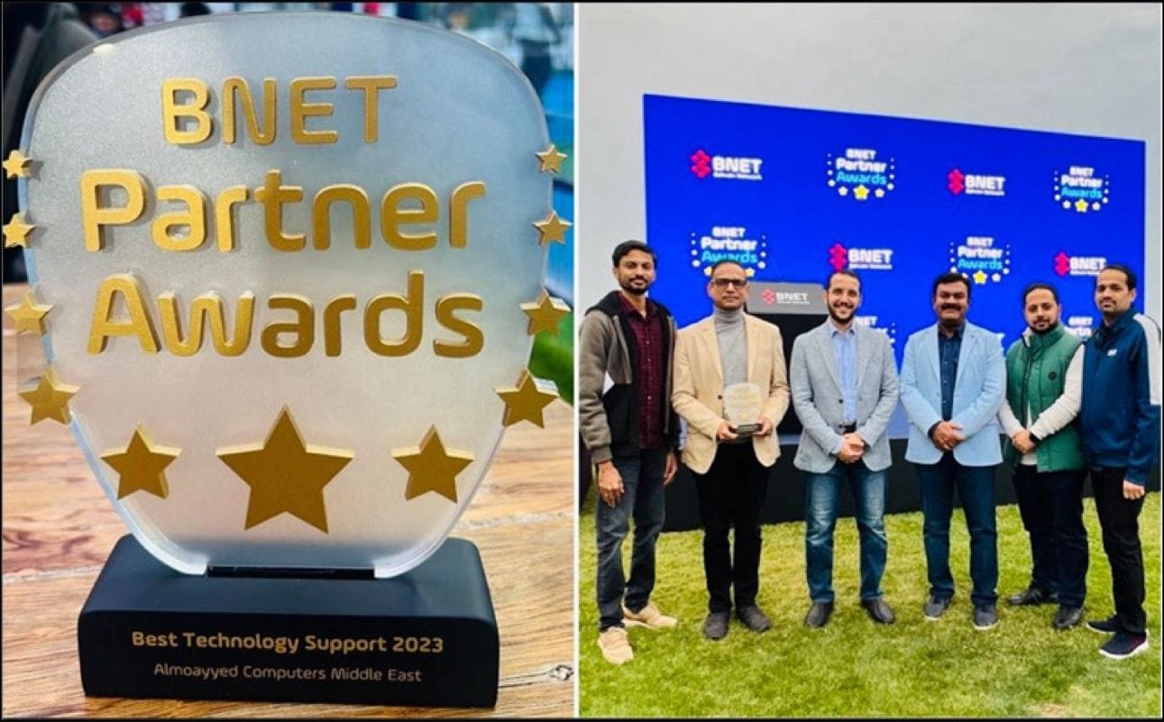 ACME receiving Best Technology Support award from BNET 2024